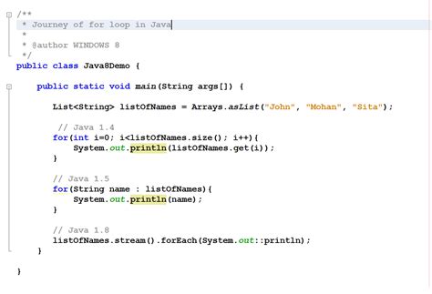 java list foreach index.